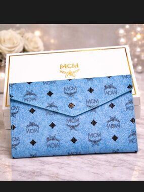 MCM Visetos Envelope Pouch Clutch